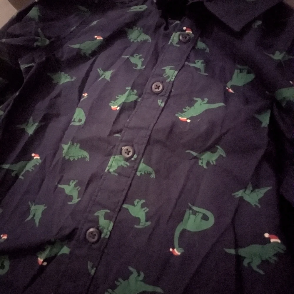 Tucker + Tate Dino Santa Button Down Shirt